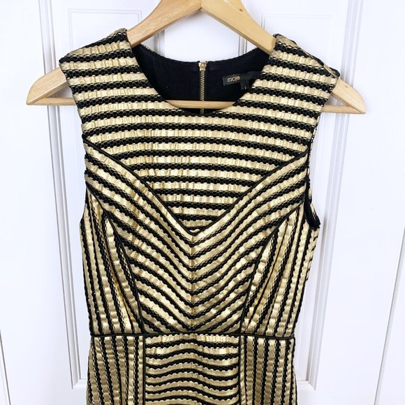 Maje Rezzano Mesh Stripe Dress - Picture 10 of 12